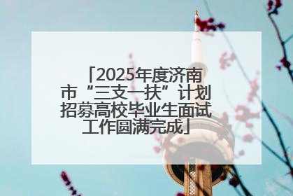 2025年度济南市“三支一扶”计划招募高校毕业生面试工作圆满完成